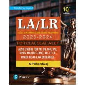 Pearson's Legal Awareness & Legal Reasoning For CLAT, SLAT, AILET, MH-CET, CLET & LL.B Entrance Examination 2023-24 by A. P. Bhardwaj | LA & LR